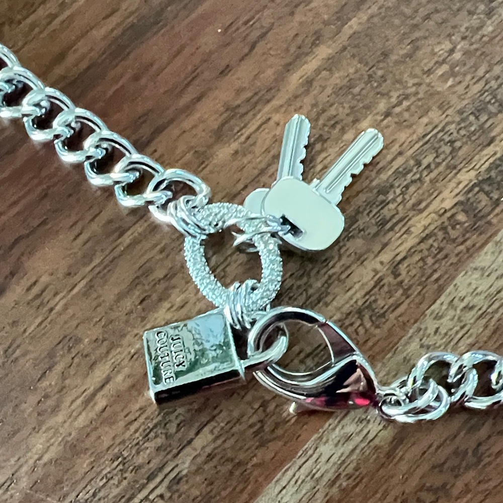 Juicy Couture Silver Charm Necklace or Waistlace !!! 😃 approximately 28“ - Picture 2 of 5